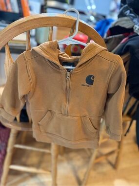 Carhartt Toddler Tan Half-Zip Hoodie